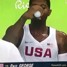 Open & share this gif paul george, with everyone you know. Paul George Forgets He S At Olympics In Rio Not An Nba Game On Make A Gif