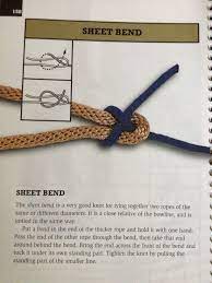Sheet Bend Tying 2 Ropes Together Rope Cool Ties Rope Tying
