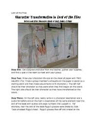 Lord Of The Flies Character Development Murals Lord Of The Flies Culminating Projects Lord