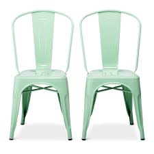 Set Of 2 Carlisle High Back Metal Dining Chair Mint Threshold Metal Dining Chairs Dining Chairs High Back Dining Chairs