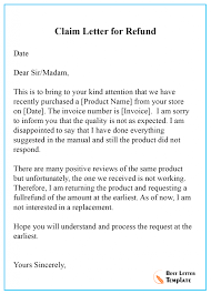 Communicate your situation without being rude or dismissive of the reader. 4 Free Claim Letter Template Format Sample Example