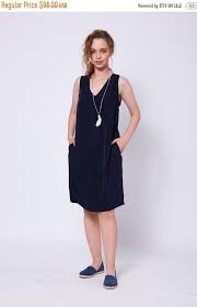 This Navy Blue Summer Dress Casual Shift Dresses For Women V Neck Loose Sleeveless Dress Day Dr Shift Dress Casual Casual Summer Dresses Blue Summer Dresses