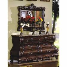 Great savings & free delivery / collection on many items. Caledonian Traditional Dark Brown Cherry 7 Drawer Bombe Dresser With Marble Top And Mirror