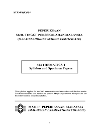 Maybe you would like to learn more about one of these? Mathematics T Portal Rasmi Majlis Peperiksaan Malaysia