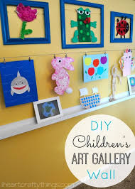 Diy Children S Art Gallery Wall Art Display Kids Art Wall Kids Art For Kids