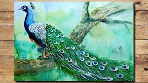 How to blur the background with your camera? How To Paint Blurry Background Peacock With Watercolor Youtube