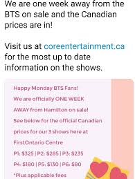 Updated Ticket Prices For Hamilton And Seating Chart Bts