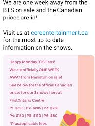 updated ticket prices for hamilton and seating chart bts