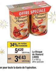 Offre La Bisque De Homard Liebig Chez Cora