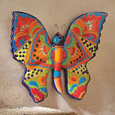 Talavera Style Butterfly Wall Art Butterfly Wall Art Mexican Wall Art Talavera Pottery
