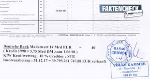 Der deutsche bank kredit als privatkredit für privatkunden setzt ein zeichen für die nähe zum kunden. Deutsche Bank Ist Insolvent Ein Fake Dokument Der Ddr Burger