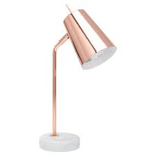 Material metallic brushed anodised steel, with a cotton covered cord. Isabella Rose Taylor Rose Gold Task Lamp Teen Lamp Pottery Barn Teen