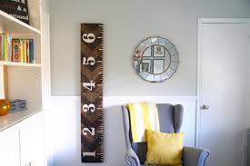 diy wooden growth chart that looks like a ruler love