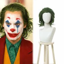 Joker Eric Border Jack Napier Joaquin Pheonix Cosplay Wig Men Green Medium  Wigs