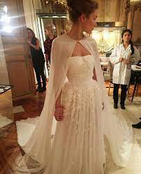 Wedding Dress Perfection With A Dreamy Cape By Giambattista Valli Via Claire Fivestory Cape Wedding Dress Wedding Dress Accessories Wedding Dresses