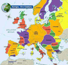 Map Of Europe 14th Century From Mr Colwell S 7th Grade World History Class Europe Map European History Medieval History