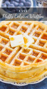 Fluffy Belgian Waffles Are Crispy On The Outside Tender On The Inside And So Easy To Make Just A F Waffles Recipe Homemade Waffle Recipes Easy Waffle Recipe