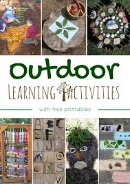 Outdoor Learning Activities With Free Printables Outdoor Learning Activities Montessori Activities Outdoor School