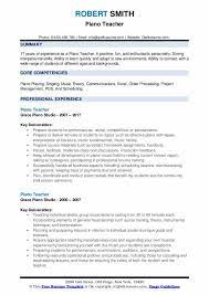 Choose the best format for your music teacher resume. Piano Teacher Resume Samples Qwikresume