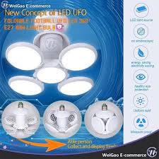 With the smart design of ufo led high bay light products, the design is part of the efficiency. Foldable Football Ufo Led 360 Degree E27 40w Light Bulb Ceiling Lamp 45w Shopee Philippines