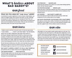 Bad Daddy S Burger Bar Menu Menu For Bad Daddy S Burger Bar Cherry Creek Denver