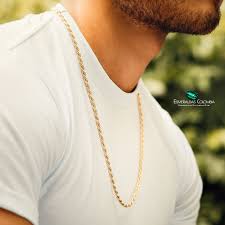 Cadena Tejido Lazo En Oro Laminado 18k Cadenas De Oro Para Hombres Cadenas Joyeria Para Hombre