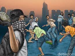 Serta juga gambar kartun ini dapat kalian pakai sebagai komentar kalian di facebook untuk adu gambar. Polisi Bubarkan Tawuran Remaja Di Jalan Pemuda Rawamangun Wallpaper Kartun Hd Ilustrasi Karakter Gambar Karakter