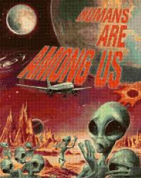 Mid Century Humans Are Among Us Aliens Cross Stitch Pattern Pdf Instant Download By Penumbracharts On Cross Stitch Cross Stitch Patterns Cross Stitch Books