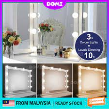Maybe you would like to learn more about one of these? Domi Hollywood Style 3 Colours Mood Beauty Make Up Dressing Table 10 Led Vanity Mirror Lights Bulb Fixture Lighting Shopee Malaysia