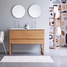 Moderne badmöbel set badezimmer lawinja ii 6tlg. Waschtisch Aus Teak Mit Waschbecken Aus Keramik 120cm Waschtische