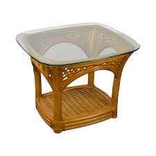 4.8 out of 5 stars 29. Crate Barrel Glass Top Rattan Side Table Chairish