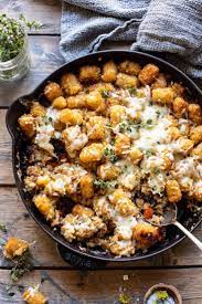 One Skillet French Onion Tater Tot Casserole Recipe Half Baked Harvest Recipes Harvest Recipes Recipes