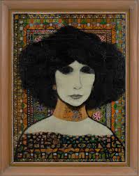 Sold at Auction: ELMER NEEDHAM, ELMER NEEDHAM, Camilla (after Klimt), oil 