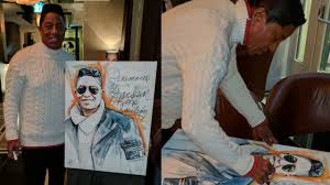He sang the only hit from the film's soundtrack album (ease on down the road) in a. Signiert Einmalig Jermaine Jackson Gemalde Ersteigern Ein Herz Fur Kinder Bild De