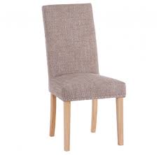 studded dining chair with tweed fabric
