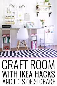 In my craft room, i put ikea legs on ikea kallax units and alex drawers to get them up to the height i wanted and give them a little extra flair! Craft Room Diy Furniture Projects Craft Room Ikea Hack