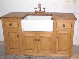 Unfinished Alder And Cast Unfinished Alder And Cast Iron Apron Front Sinks For Stan Kitchen Sink Units Free Standing Kitchen Cabinets Kitchen Standing Cabinet