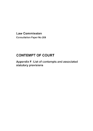 Contempt charges may be brought against parties to civil contempt generally involves the failure to perform an act that is ordered by a court as a means to enforce the rights of individuals or to secure. Http Www Lawcom Gov Uk App Uploads 2015 03 Cp209 Contempt Of Court Appendix F Pdf
