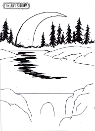 Moon And Waterfall At Night Easy Painting In Acrylic Live Streaming The Art Sherpa