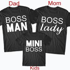 High quality boss daddy gifts and merchandise. Boss Man Boss Lady Mini Boss T Shirt Mother And Daughter Family Daddy Son Of The Letter T Shirt Matching Suits The Family Boss Tops Tee Wish