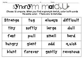 Synonym And Antonym Match Up Synonyms And Antonyms Teaching Writing Antonym