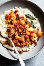 Roasted Butternut Pancetta Risotto With Sage Oil Recipe Roasted Butternut Butternut Risotto Recipes