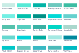 list of colors in 2019 turquoise paint colors blue green