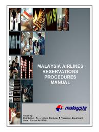 As malaysian is a shopping haven for tourists, this may impact upon your pocket so this short guide will hopefully assist when you want. Mas Reservations Procedure Manual Version 1 0 Pdf Aviation Business