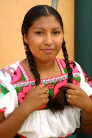 Mexican Woman With Braids photo