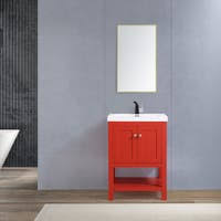 Now that the vanity has a facet installed and hole for the sink, you can install the sink for the last time. Buy Red Single Bathroom Vanities Vanity Cabinets Online At Overstock Our Best Bathroom Furniture Deals