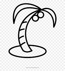Date palm tree coloring pages worksheets. Palm Tree Coloring Page Line Art Clipart 3799370 Pikpng