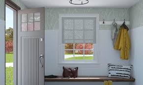 Roller shades are easy to install, in this short video you will learn how to install a standard outside mount roller shade. Levolor Blinds Roller And Solar Shades Lemongrass Stripe Steve S Blinds Wallpaper