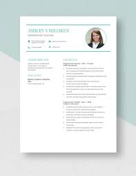 Cv format choose the right cv format for your needs. Teacher Resume Template 19 Samples Formats