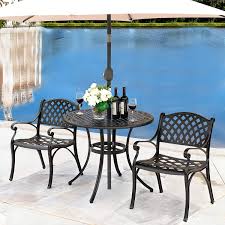 We did not find results for: Amazon Com Nuu Garden Outdoor Patio Furniture 3 Piece Powder Coated Aluminum Dining Set With 36 Round Table And 2 Arm Chairs Black Home Kitchen